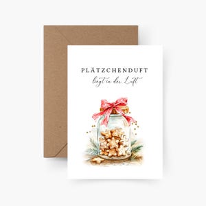 Kerstkaart De geur van koekjes hangt in de lucht A6, kaartenset Kerstmis, Kerstmis, Kerstpost, ansichtkaart, Kerstmis