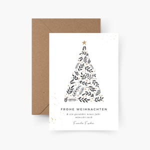 Weihnachtskarte Frohe Weihnachten personalisiert mit Namen A6, Kartenset Weihnachten, Weihnachten, Weihnachtspost, Postkarte, X-mas