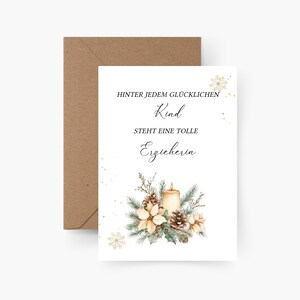 Cartolina di Natale per educatori e insegnanti - Composizione natalizia, set di cartoline di Natale, Natale, posta di Natale, cartolina