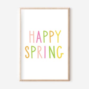 Póster de primavera A4, juego de pósteres, póster de primavera, arte mural de primavera, póster para el hogar, arte mural