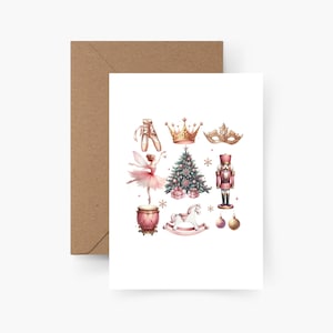 Cartolina di Natale Natale classico A6, acquerello, set di cartoline di Natale, Natale, posta di Natale, cartolina, Natale, Buon Natale