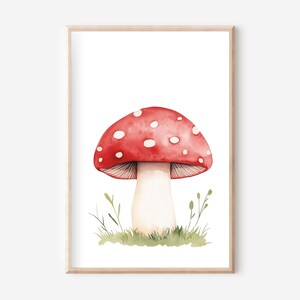 Póster de setas A4, conjunto de pósteres, póster de bosque, mural de bosque, póster de animales, mural de animales, granja, animales del bosque, Fly Pliz