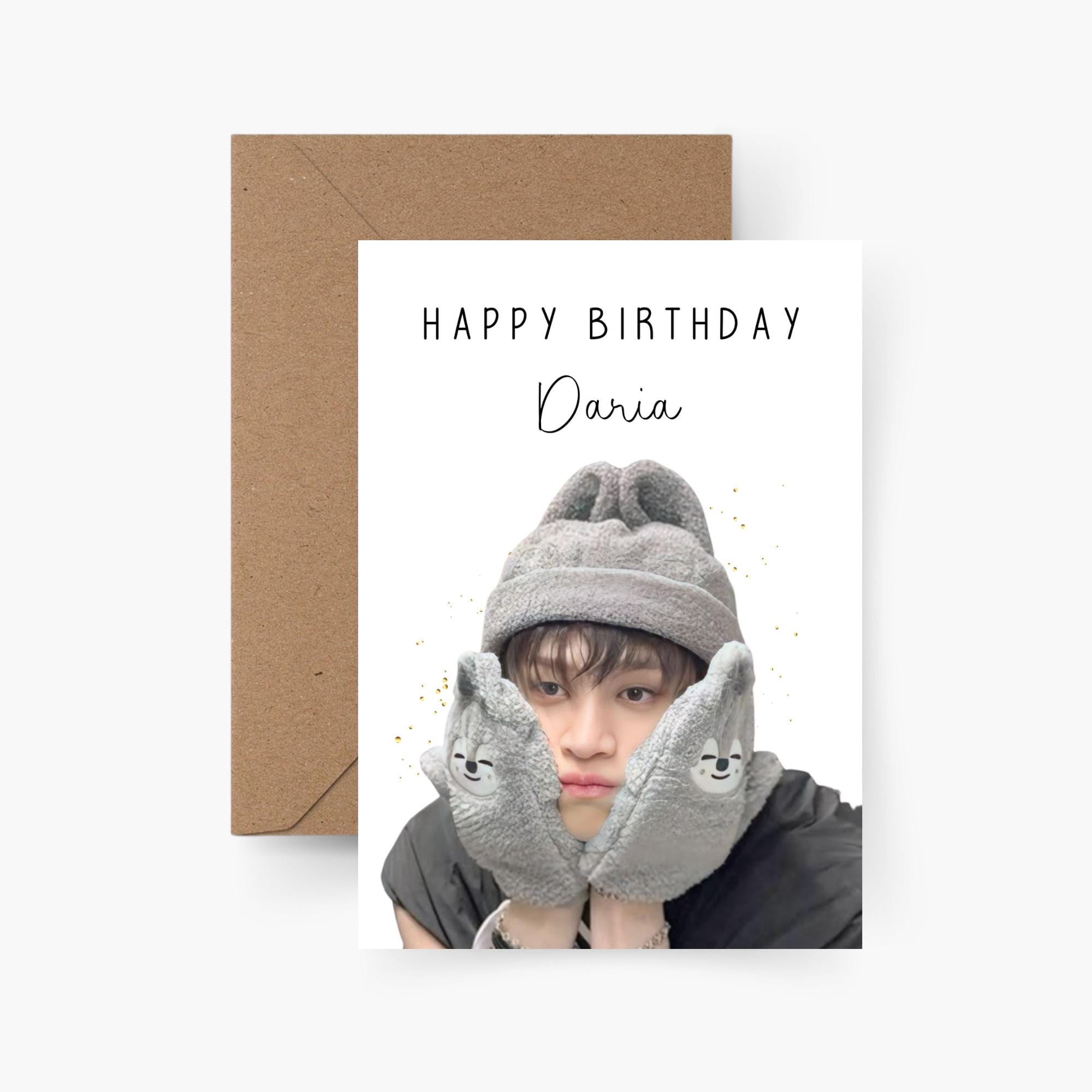 Personalized Birthday Card From Stray Kids With Name, A6 Size