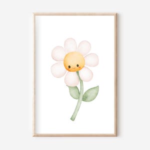 Póster de flores A4, juego de pósteres, póster de margaritas, mural de flores, póster de animales, mural de animales, granja