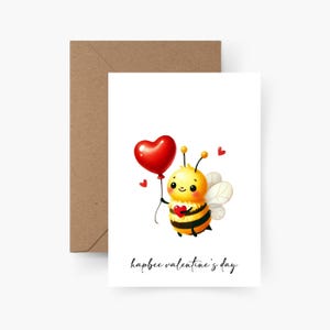 Happy Valentinesday Valentinstagskarte A6, Liebe, Postkarte, Valentinskarte, Jahrestag, Hochzeitstag, Liebe Tinder, Valentinstag Biene