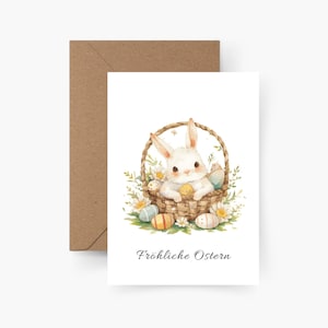 Buona Pasqua, acquerello, carta ruvida, set di cartoline pasquali, buste, cestino pasquale, auguri pasquali, cartoline, cartoline pasquali, cartoline pasquali