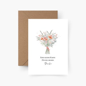 Une petite carte pour un grand merci A6, cohésion, meilleurs amis, groupe d'amis, petit merci, A6, aquarelle, papier texturé
