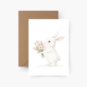 Carte de Pâques lapin de Pâques, aquarelle, papier texturé, jeu de cartes de Pâques, enveloppes, nid de Pâques, vœux de Pâques, carte postale, cartes de Pâques, carte de Pâques