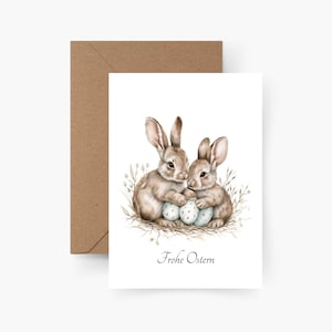 Coelhinhos Feliz Páscoa, aquarela, papel texturizado, conjunto de cartões de Páscoa, envelopes, cesta de Páscoa, saudação de Páscoa, cartão postal, cartões de Páscoa, cartão de Páscoa