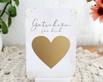 Gift voucher, scratch card, scratch-off lottery ticket, voucher for Christmas, birthday, wedding, fill-in-the-blank voucher, gift card, lucky ticket