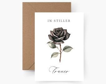 Mourning card In silent mourning A6, Mourning card child, Condolence card, Loss, Condolence card, My heartfelt condolences, Star child
