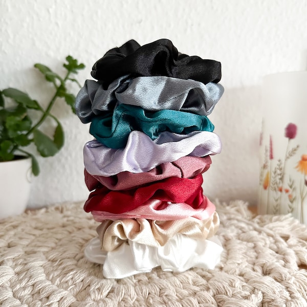 Stretch Satin Scrunchie, Haargummi, Zopfgummi, Haarschmuck, Geschenk