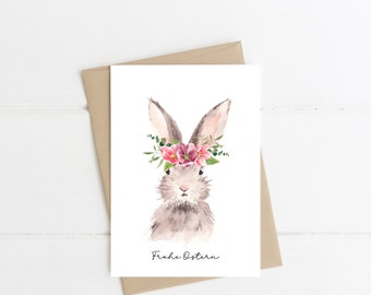 Felices Pascuas, acuarela, papel texturizado, juego de tarjetas de Pascua, sobres, canasta de Pascua, saludo de Pascua, postal, tarjetas de Pascua, tarjeta de Pascua