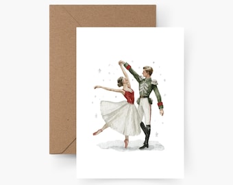 Weihnachtskarte Ballett Nußknacker Motiv A6, Kartenset Weihnachten, Weihnachten, Weihnachtspost, Postkarte, X-mas, Frohe Weihnachten