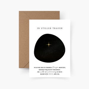 Carte de deuil En deuil silencieux A6, Carte de deuil enfant, Carte de condoléances, Perte, Carte de condoléances, Mes sincères condoléances, Enfant étoile