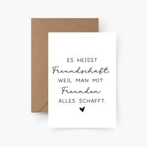 Vriendschapskaart A6, cohesie, beste vrienden, vriendengroep, klein bedankje, A6, aquarel, getextureerd papier