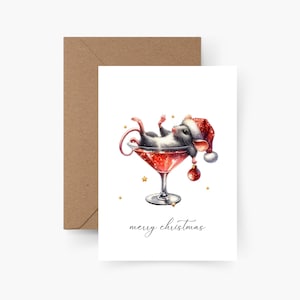 Cartolina di Natale Buon Natale A6, acquerello, carta ruvida, set di carte Natale, Natale, posta di Natale, cartolina, Natale