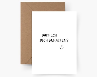 Can I keep you? Card, A6, Love, Postcard, Valentine's Day card, Anniversary, Wedding anniversary, Love, Card for your life partner
