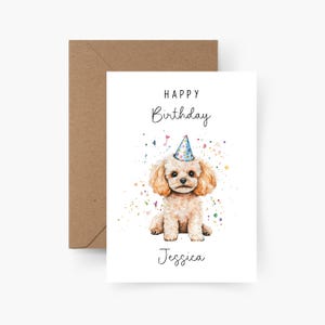 Verjaardagskaart hond gepersonaliseerd met naam A6, kaart verjaardag, Gefeliciteerd, kinderverjaardag, felicitatiekaart, wenskaart