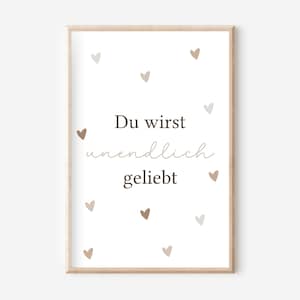 Eres infinitamente amado - cartel A4, conjunto de carteles, cartel boho, mural boho