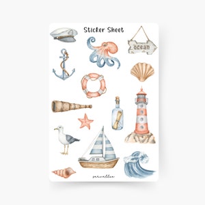 Maritiem Stickervel, Nautisch, Ahoy, Zomer, Thuishaven, Vuurtoren, Noordzee, Zee, Vakantie, Noord, Kust