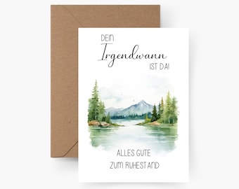 Retirement card "Your 'someday' is here" A6, retirement, pension, farewell gift for a colleague, retirement present