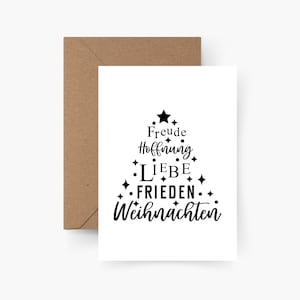 Cartolina di Natale Albero di Natale A6, acquerello, set di cartoline Natale, Natale, posta di Natale, cartolina, Natale, Buon Natale