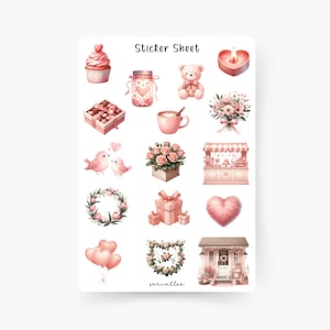 Hoja de pegatinas del Día de San Valentín, Amor, Día de San Valentín, Corazón, Pareja, Romántico, Amigos, Amantes, Carta de Amor