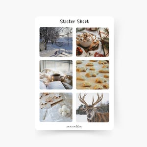 Weihnachtszeit Sticker Sheet, Winterlich, Cozy, Schnee, Weihnachten, Chalet, Weihnachtsbäckerei, Xmas, Winterzeit, Plätzchen