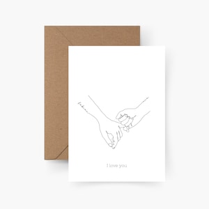 Valentinstagskarte personalisiert mit Namen A6, Aquarell, Für immer wir, Liebe, Valentinstagsgruß, Postkarte, Valentinstag Karte