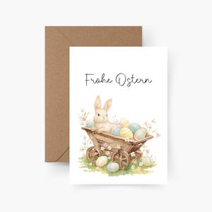 Coniglietto Buona Pasqua, acquerello, carta ruvida, set di cartoline pasquali, buste, cestino pasquale, auguri pasquali, cartoline, cartoline pasquali, cartoline pasquali