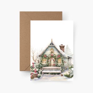 Biglietto di Natale con motivo invernale A6, acquerello, set di cartoline di Natale, Natale, posta di Natale, cartolina, Natale, Buon Natale