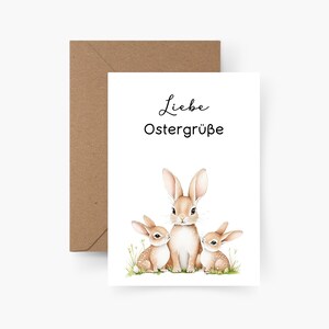 Coniglietto amore auguri di Pasqua, acquerello, carta ruvida, set di biglietti di Pasqua, buste, nido di Pasqua, auguri di Pasqua, cartolina, biglietti di Pasqua, biglietto di Pasqua