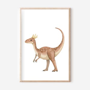 Póster marrón de dinosaurio A4, conjunto de pósteres, póster de dinosaurio, cuadro de pared de dinosaurio, póster de animales, cuadro de pared de animales