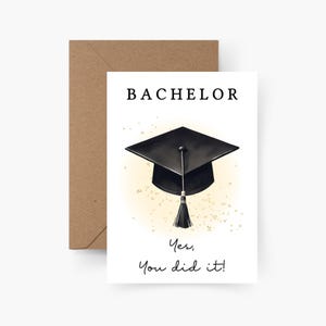 Célibataire - Oui, tu l'as fait !, remise des diplômes, examen, cadeau, carte de félicitations, cadeau de remise des diplômes, carte de félicitations de célibataire