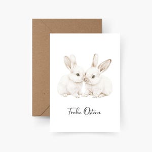 Coniglietti Buona Pasqua, acquerello, carta ruvida, set di cartoline di Pasqua, buste, cestino di Pasqua, auguri di Pasqua, cartolina, cartoline di Pasqua, cartolina di Pasqua