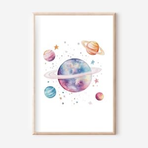Póster espacial A4, juego de pósteres, póster de cohete, mural de cohete, póster para habitación infantil, mural para habitación infantil, astronauta