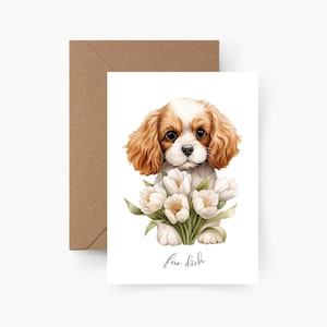 Für dich Karte A6, Zusammenhalt, Beste Freunde, Freundesgruppe, Kleines Dankeschön, A6, Aquarell, Strukturpapier, Vielen Dank, Hund Karte