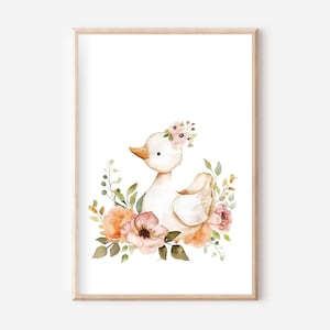 Póster de pato A4, juego de pósteres, póster de ganso, mural de ganso, póster de animales, mural de animales, granja