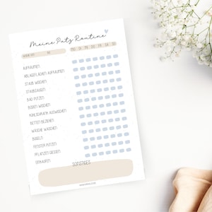 Cleaning plan laminated A5 - reusable, order, tidying up, cleaning routine, household planner, household, weekly plan, daily plan