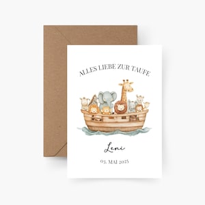 Gepersonaliseerde doopkaart A6, doopkaart, felicitatie doop, doopcadeau, geboortecadeau