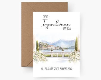 Retirement card "Your 'someday' is here" A6, retirement, pension, farewell gift for a colleague, retirement present