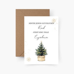 Weihnachtskarte für Erzieher/in & Lehrer/in - Tannenbäumchen, Kartenset Weihnachten, Weihnachten, Weihnachtspost, Postkarte