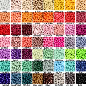 4 mm seed beads 25g, glass beads 6/0, COLOR SELECTION (7.96EUR/100g)