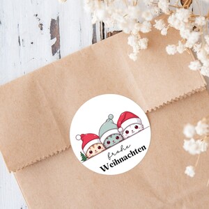 Vrolijke kerststicker katten, kerststickers, kattenstickers, cadeaustickers, stickerbrieven, kerstpost, cadeauverpakking