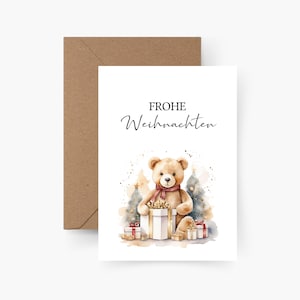Cartolina di Natale Buon Natale A6, acquerello, carta ruvida, set di carte Natale, Natale, posta di Natale, cartolina, Natale