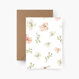 Karte Blumen A6, Postkarte, Postkarte Blumenmeer, Strukturpapier, Grußkarte Motiv, Motivpostkarte, Frühling, Blümchen
