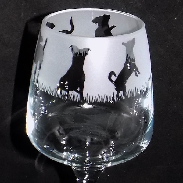 New Hand Etched 'JACK RUSSELL TERRIER' Wine Glass With Free Gift Box - Lovely Personal & Unique Gift For Anyone With A Jack Russell Terrier!