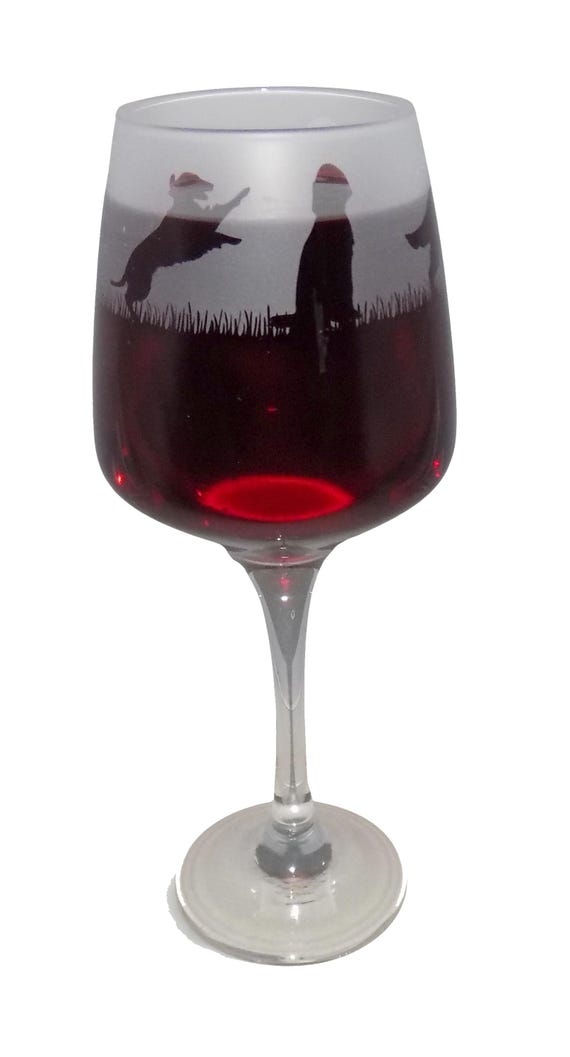 Hand etched 'IRISH SETTER' dog large wine glass with gift box - Unique & personal gift for Irish Setter owners! Irish Setter gift.