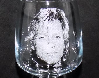 Engraved 'JON BON JOVI' Wine Glass With Free Gift Box - Fab Bon Jovi Gift!